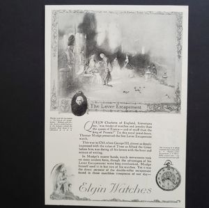 Elgin Watches Original Print Magazine Advertisement From 1921